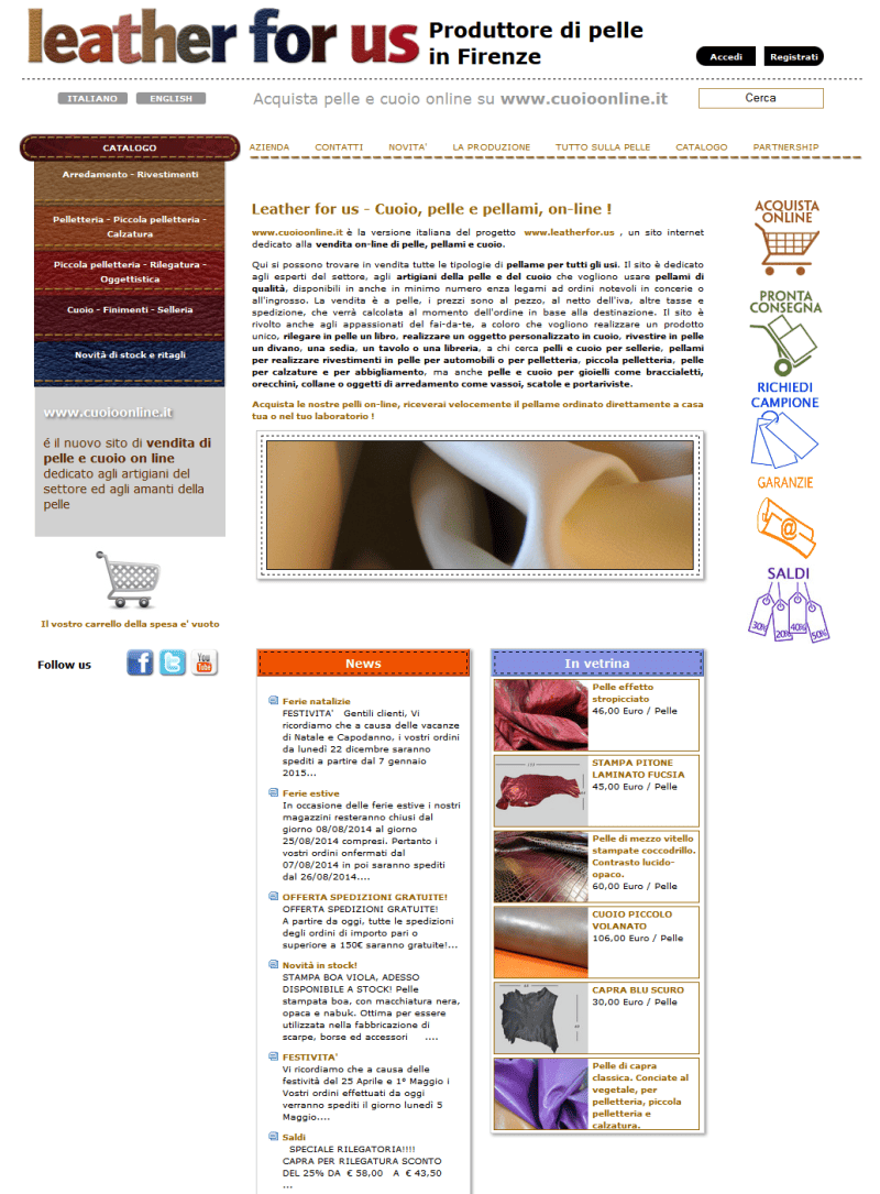 Cuoio on line - Leather For Us - Produttore di pelle in Firenze